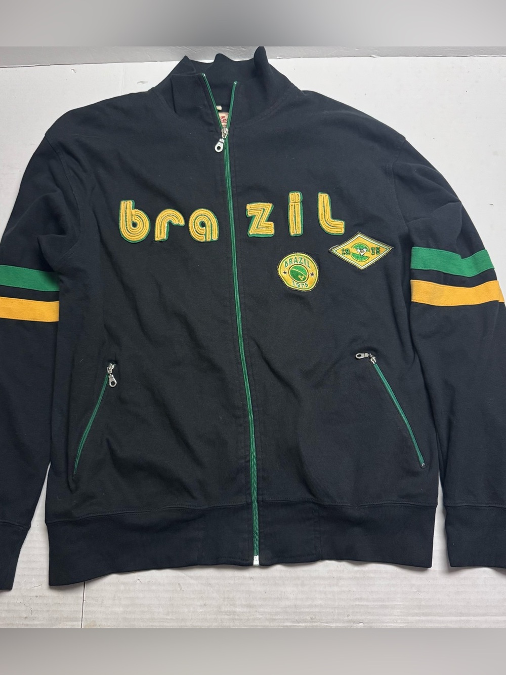 Point Zero Vintage Zip Up Track Jacket Brazil 1975 Patch Size: Large